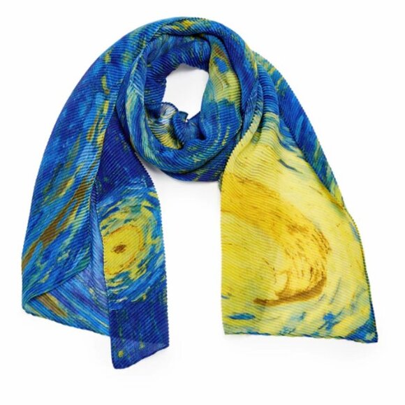 NWOT! MoMA Van Gogh Starry Night Scarf - Picture 1 of 6